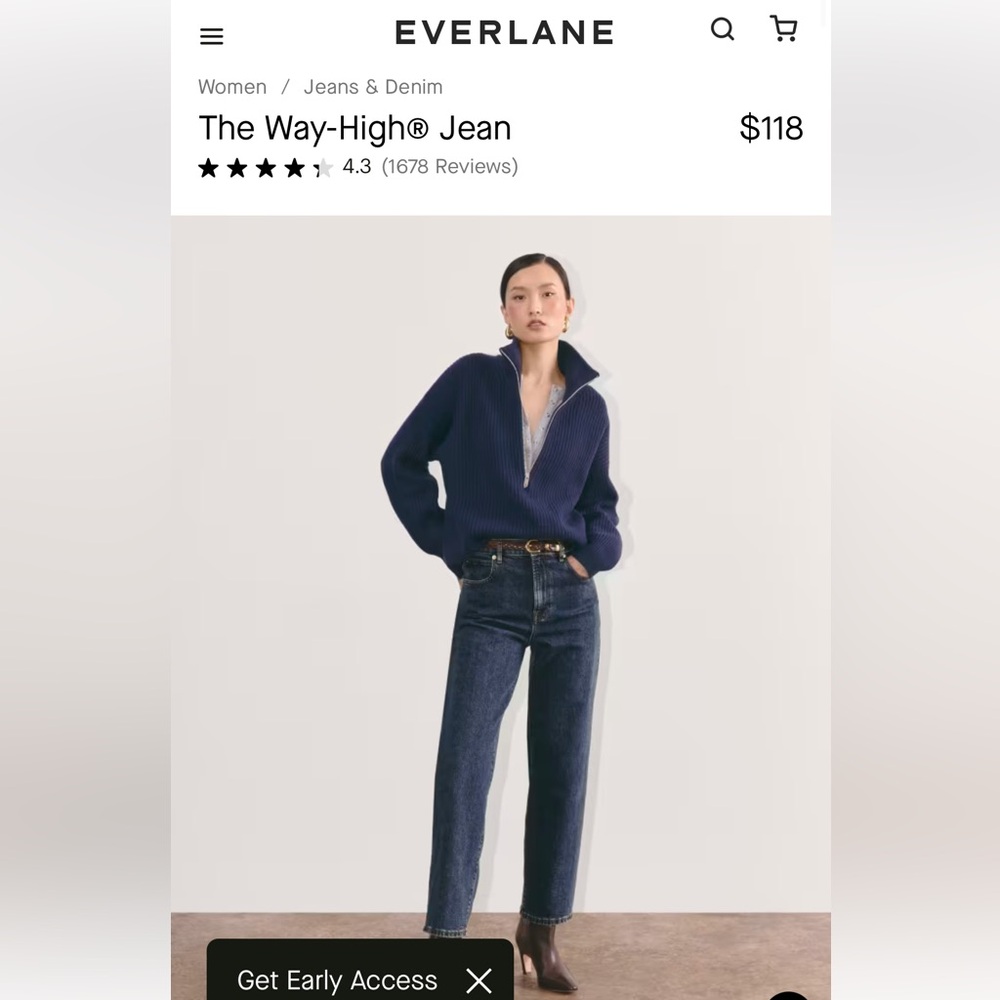 Everlane The Way-High Jean - Vintage Indigo